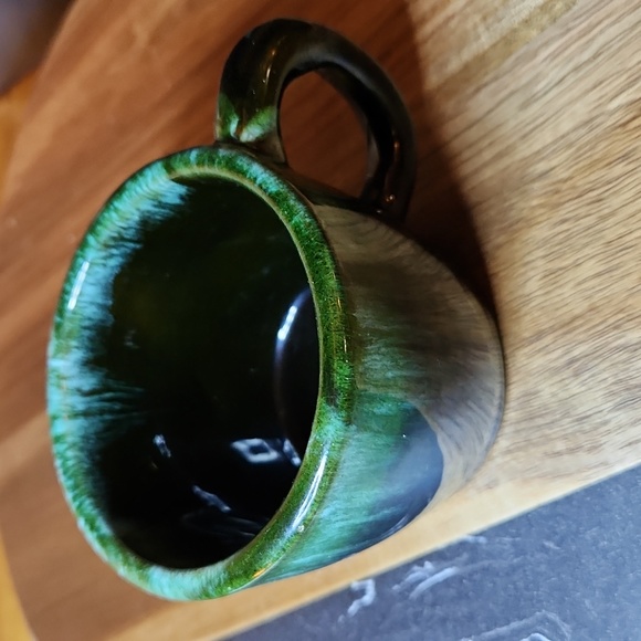 Blue Mountain 1970s Canada Green Drip glaze Pottery Mug and Cup - Picture 13 of 14